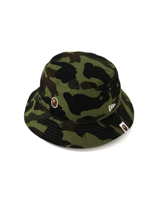 Sombreros Bape New Era 1st Camo Bucket Hombre Verde | VDPFE-8064