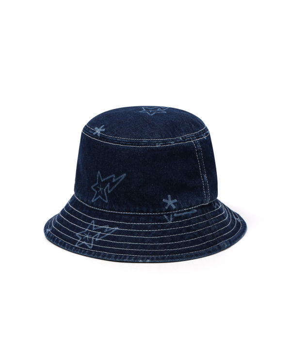 Sombreros Bape STA denim bucket Mujer Azules | FYRZM-3920