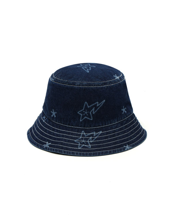 Sombreros Bape STA denim bucket Mujer Azules | FYRZM-3920