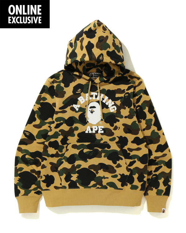 Sudadera Con Capucha Bape 1st Camo College Hombre Kaki | OEKHD-9801