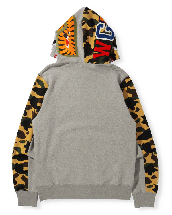 Sudadera Con Capucha Bape 1st Camo Shark Full Zip Hombre Gris | OVXIP-3697