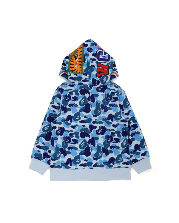 Sudadera Con Capucha Bape ABC Camo Shark Pullover Niños Azules | KZHVM-5470