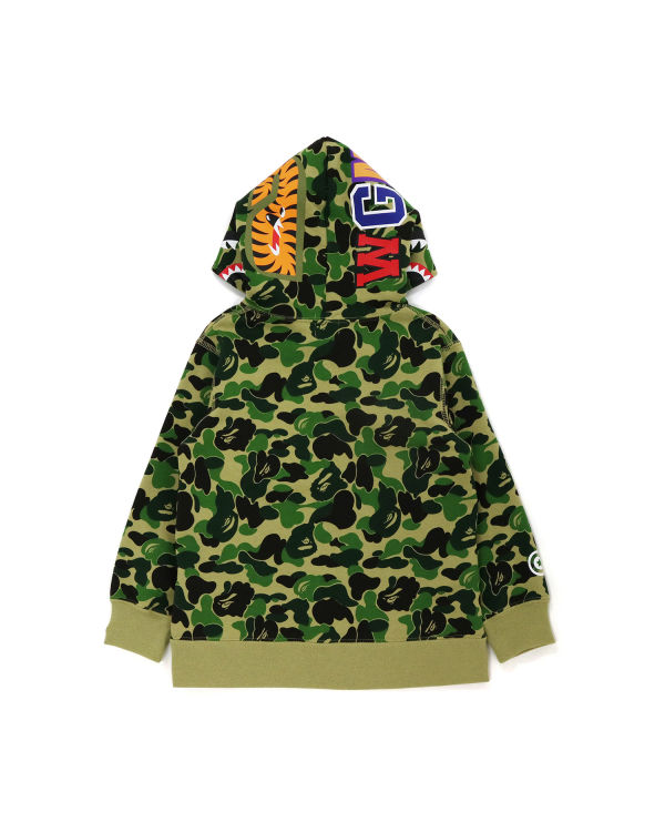 Sudadera Con Capucha Bape ABC Camo Shark Pullover Niños Verde | YJVHL-1954