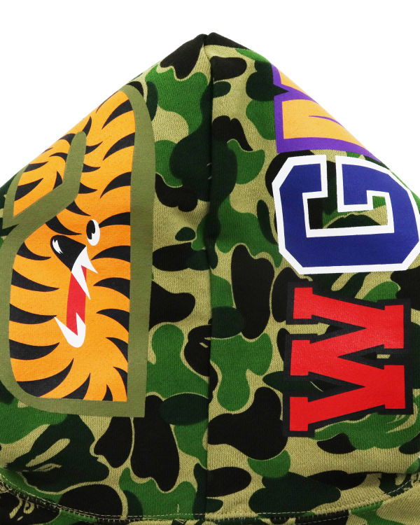 Sudadera Con Capucha Bape ABC Camo Shark Pullover Niños Verde | YJVHL-1954