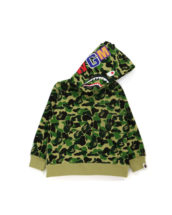 Sudadera Con Capucha Bape ABC Camo Shark Pullover Niños Verde | YJVHL-1954