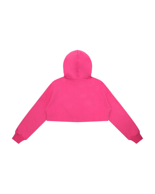 Sudadera Con Capucha Bape Apee logo cropped hoody Mujer Rosas | GXETM-9148