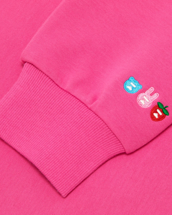 Sudadera Con Capucha Bape Apee logo cropped hoody Mujer Rosas | GXETM-9148