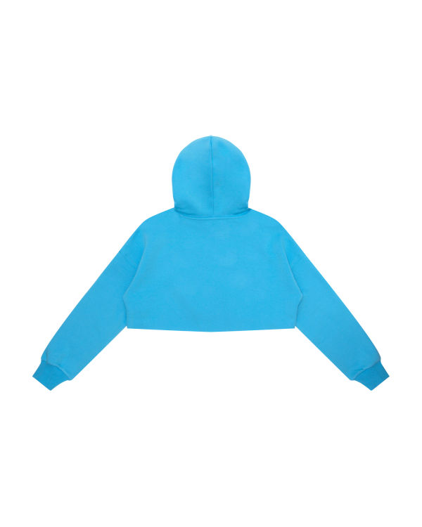 Sudadera Con Capucha Bape Apee logo cropped hoody Mujer Azules | PEKOW-8160