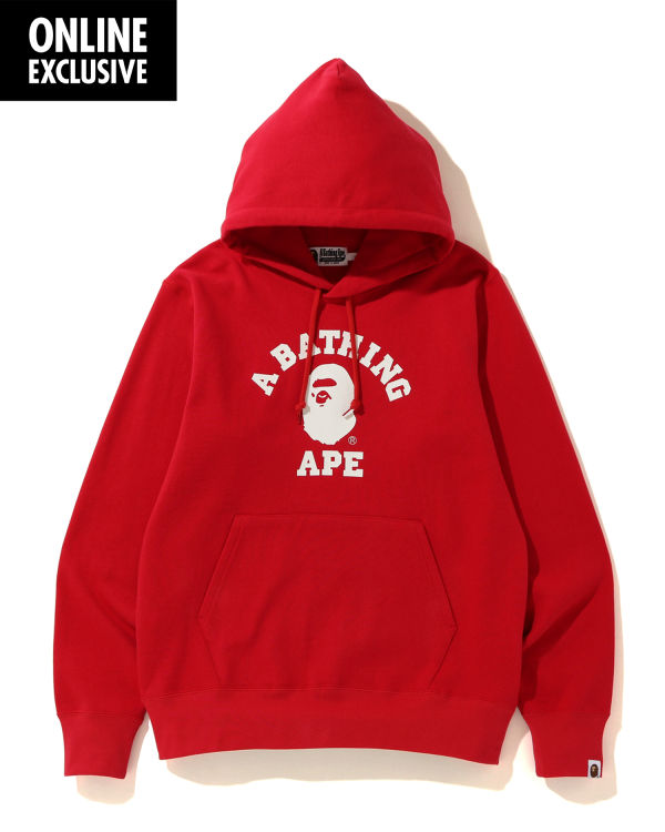 Sudadera Con Capucha Bape College Hombre Rojas Claro | CSEJH-1940