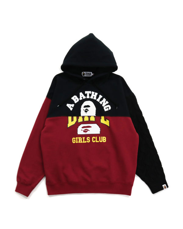 Sudadera Con Capucha Bape Docking Cable Sleeve Oversized Pullover Mujer Negras | CHRGB-2569