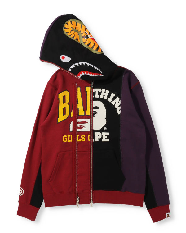 Sudadera Con Capucha Bape Docking Shark Full Zip Mujer Negras | UHQAL-8613