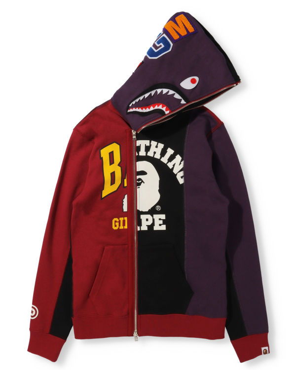 Sudadera Con Capucha Bape Docking Shark Full Zip Mujer Negras | UHQAL-8613