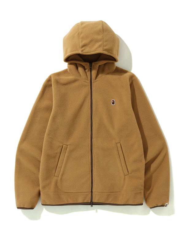 Sudadera Con Capucha Bape Fleece one point zip Hombre Beige | UEXCN-4017