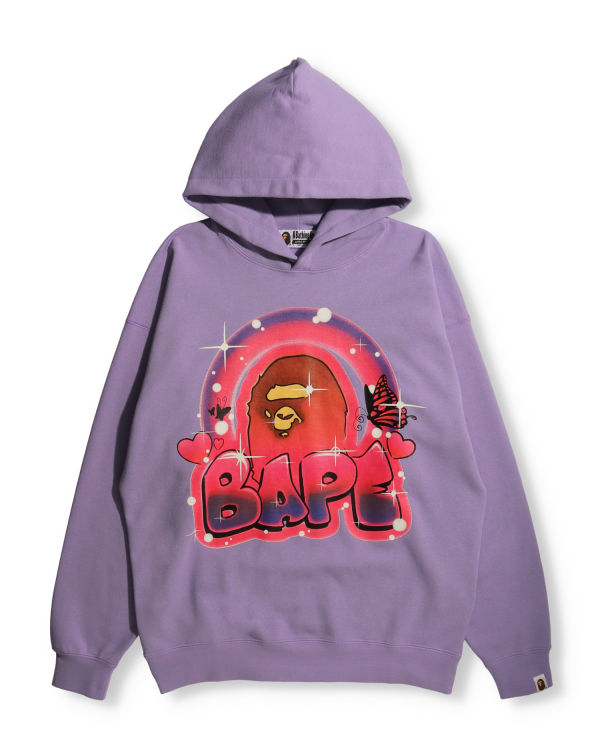 Sudadera Con Capucha Bape Graffiti Oversized Pullover Mujer Moradas | HDGJR-3964