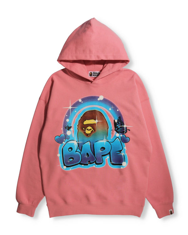 Sudadera Con Capucha Bape Graffiti Oversized Pullover Mujer Rosas | UYIFJ-1375