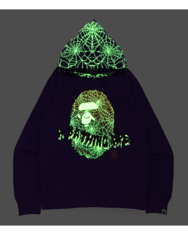 Sudadera Con Capucha Bape Halloween Ape Head Glow In The Dark Pullover Hombre Moradas | NQBIV-9216