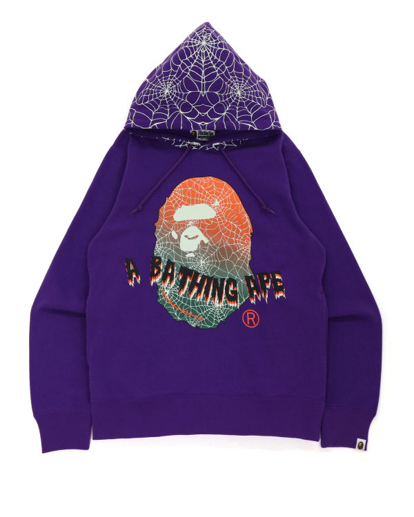 Sudadera Con Capucha Bape Halloween Ape Head Glow In The Dark Pullover Hombre Moradas | NQBIV-9216