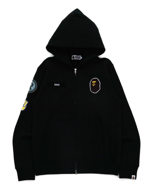 Sudadera Con Capucha Bape Military Patch Heavy Weight Hombre Negras | HYDMN-6104