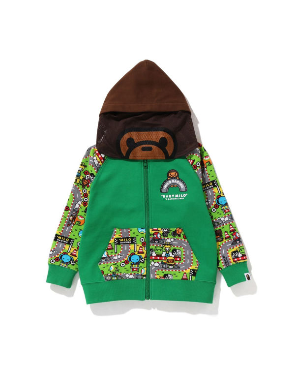 Sudadera Con Capucha Bape Milo Carreras Milo Face Niños Verde Menta Verde | DRYWT-1548