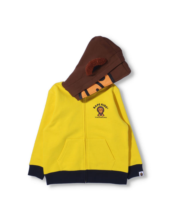 Sudadera Con Capucha Bape Milo Friends Zip Niños Amarillo | ZFXTU-1260