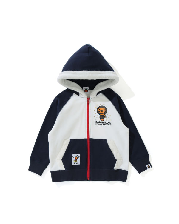 Sudadera Con Capucha Bape Milo Star Zip Niños Azules Oscuro | RVPLD-4736