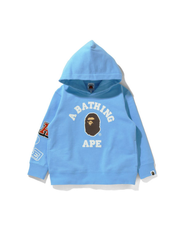 Sudadera Con Capucha Bape Multi Fonts Pullover Niños Azules | CNYOD-8103