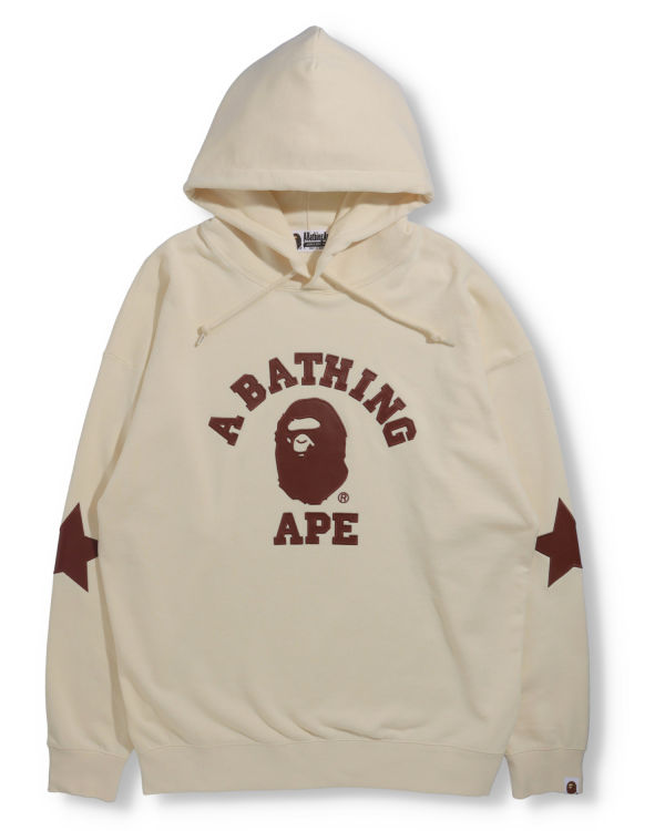 Sudadera Con Capucha Bape Patched Oversized Pullover Mujer Blancas | VOHJR-7293