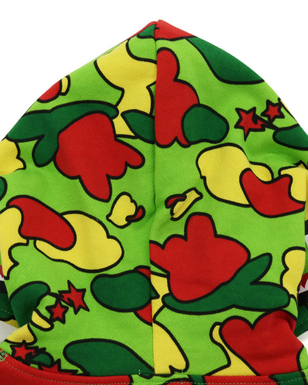 Sudadera Con Capucha Bape STA Camo Shark Zip Niños Verde Rojas Amarillo | GREQJ-7382