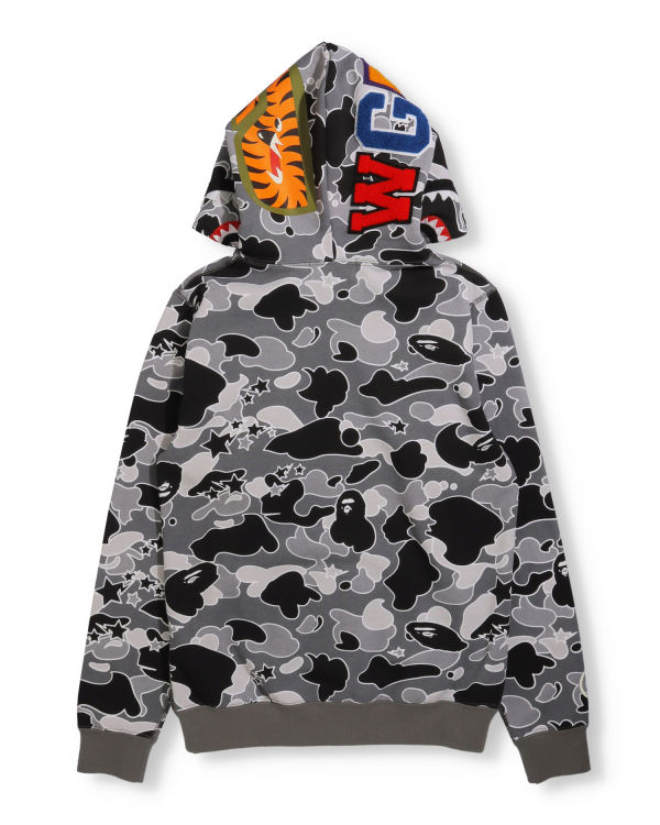 Sudadera Con Capucha Bape STA Camo Shark Full Zip Mujer Negras | RPEYB-1085