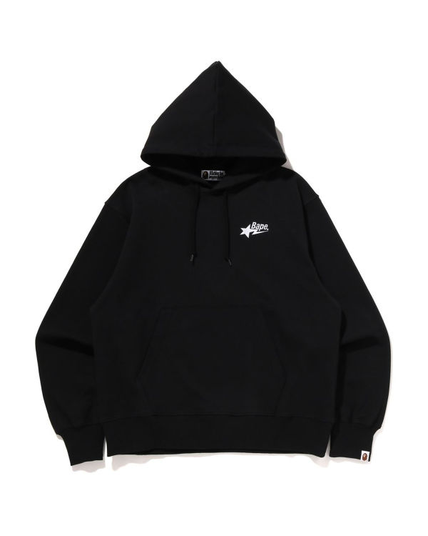 Sudadera Con Capucha Bape STA Logo Relaxed Fit Pullover Hombre Negras | OELHI-9240