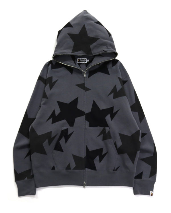 Sudadera Con Capucha Bape STA Pattern Relaxed Fit Full Zip Hombre Negras | OATNK-0642