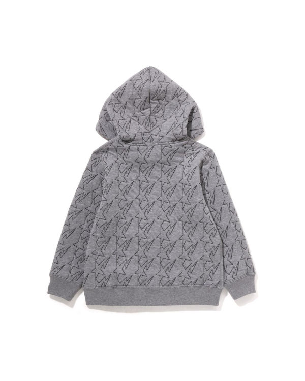 Sudadera Con Capucha Bape STA Quilting Zip Niños Gris | SBPVH-2301