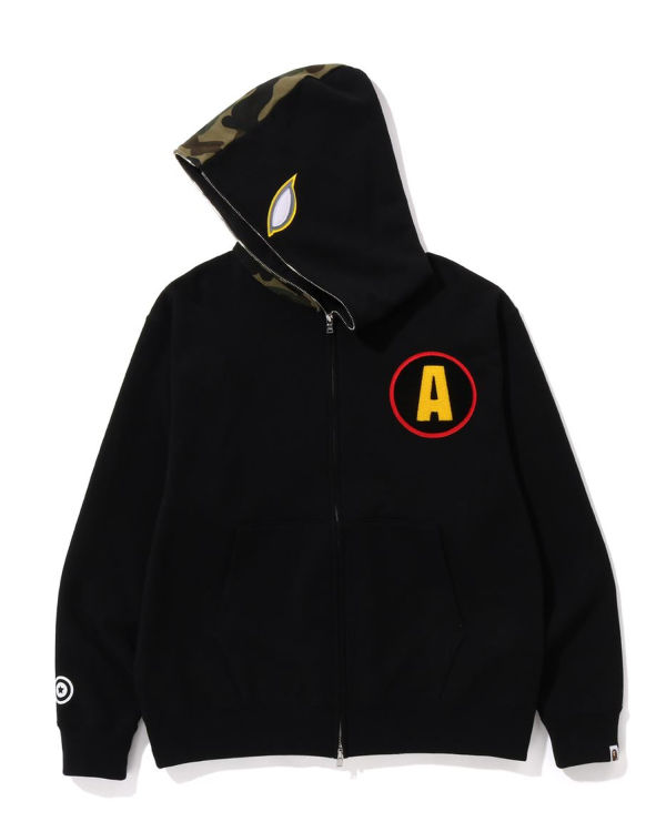 Sudadera Con Capucha Bape Shadow Relaxed Fit Full Zip Hombre Negras | AWUMP-7085