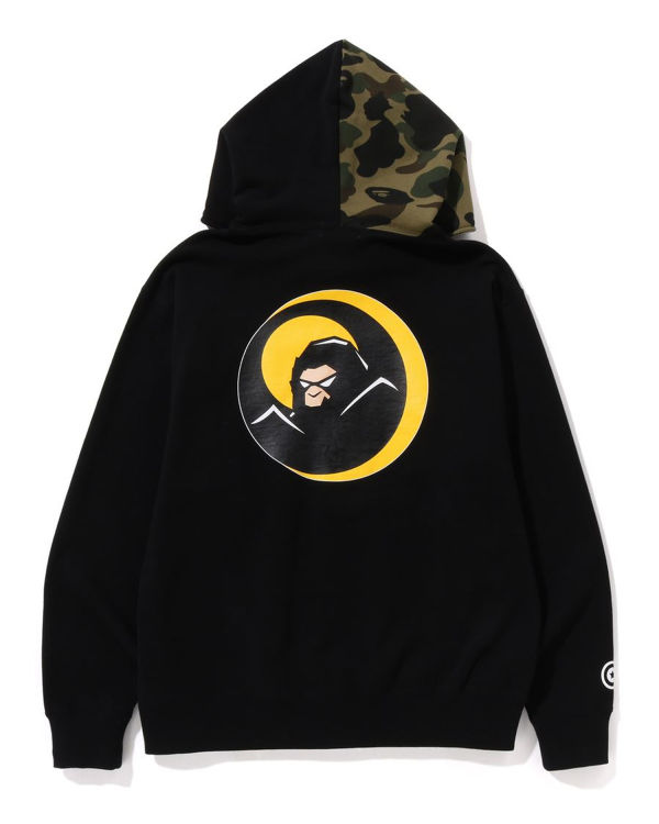 Sudadera Con Capucha Bape Shadow Relaxed Fit Full Zip Hombre Negras | AWUMP-7085