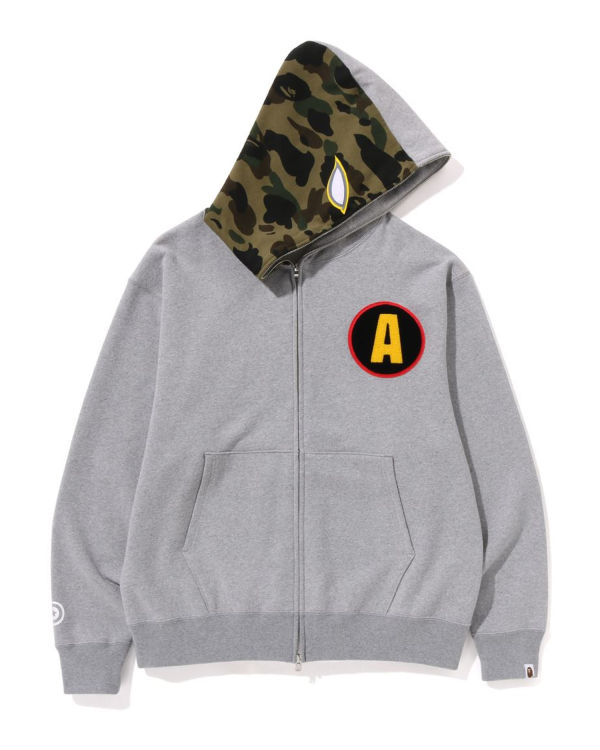 Sudadera Con Capucha Bape Shadow Relaxed Fit Full Zip Hombre Gris | PYQHG-4193