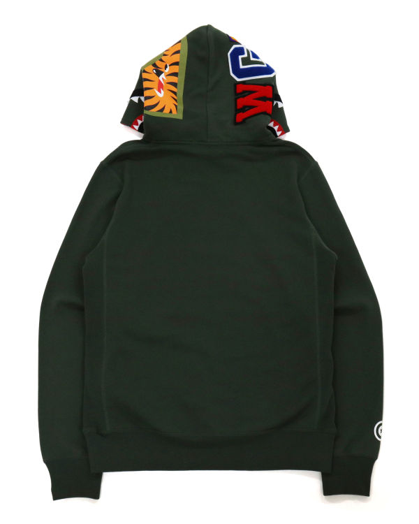 Sudadera Con Capucha Bape Shark Inside Tiger Pullover Hombre Verde Oscuro | GDVMP-8293