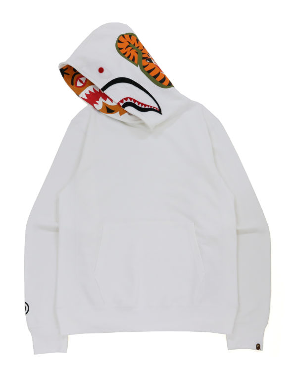 Sudadera Con Capucha Bape Shark Inside Tiger Pullover Hombre Blancas | KJFSN-6430