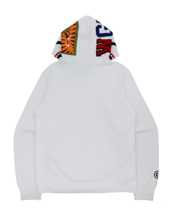 Sudadera Con Capucha Bape Shark Inside Tiger Pullover Hombre Blancas | KJFSN-6430