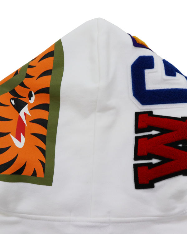 Sudadera Con Capucha Bape Shark Inside Tiger Pullover Hombre Blancas | KJFSN-6430