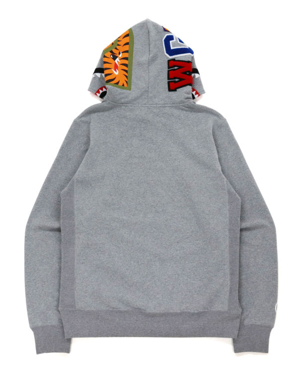 Sudadera Con Capucha Bape Shark Inside Tiger Pullover Hombre Gris | TMXQA-0614