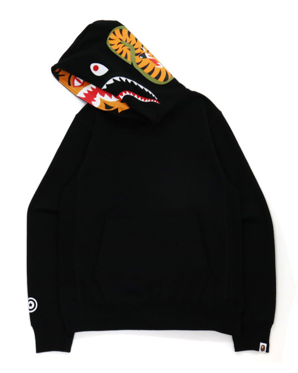 Sudadera Con Capucha Bape Shark Inside Tiger Pullover Hombre Negras | VOBQP-8269