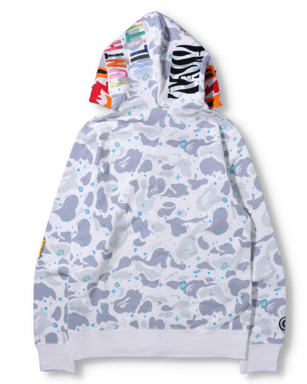 Sudadera Con Capucha Bape Space Camo Tiger Full Zip Hombre Blancas | QYAGM-8412