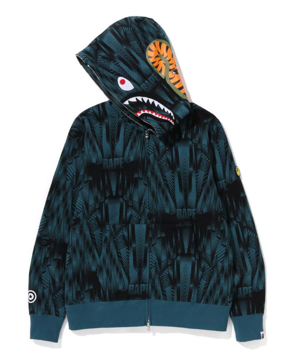 Sudadera Con Capucha Bape Speed Racer Shark Full Zip Hombre Azules | IJLRQ-8016