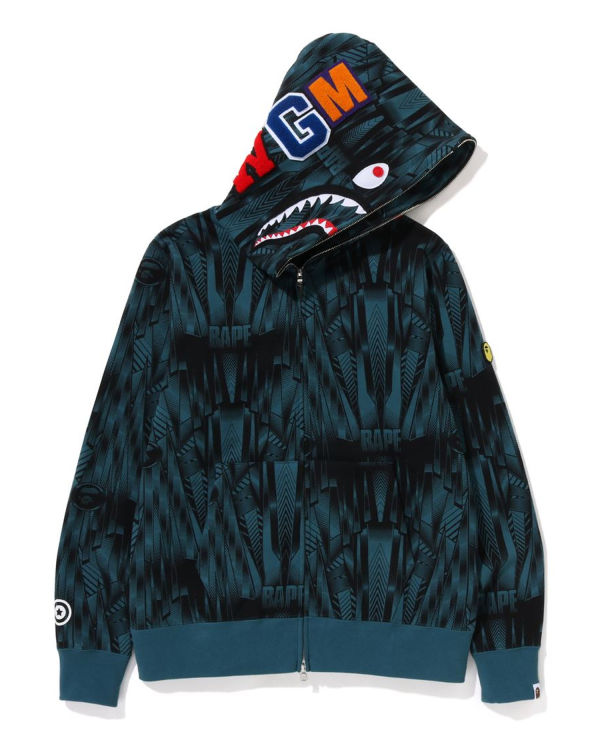 Sudadera Con Capucha Bape Speed Racer Shark Full Zip Hombre Azules | IJLRQ-8016