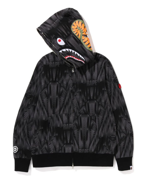 Sudadera Con Capucha Bape Speed Racer Shark Full Zip Hombre Negras | XZONK-0876