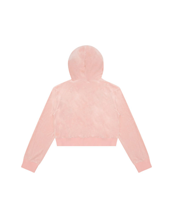 Sudadera Con Capucha Bape Velour Mujer Rosas | IZCNX-7683