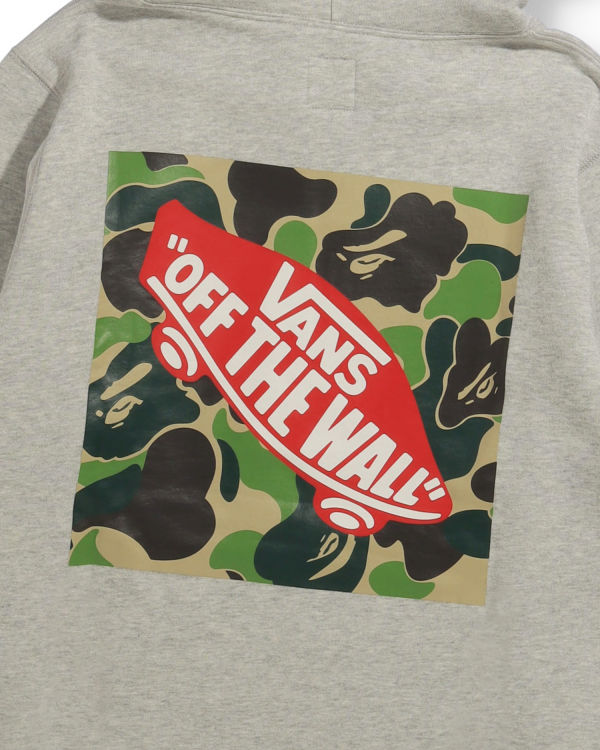 Sudadera Con Capucha Bape X Vans Pullover Hombre Gris | YFNMH-4128