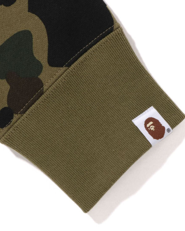 Sudaderas Bape 1st Camo Crewneck Hombre Verde | OQRWS-8302