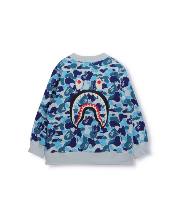 Sudaderas Bape ABC Camo Shark Crew Neck Niños Azules | TDFZW-1298