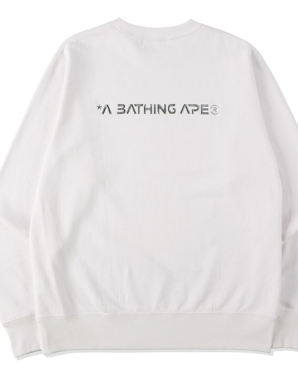 Sudaderas Bape Ape Head Moon Crewneck Hombre Blancas | BLIHE-4805